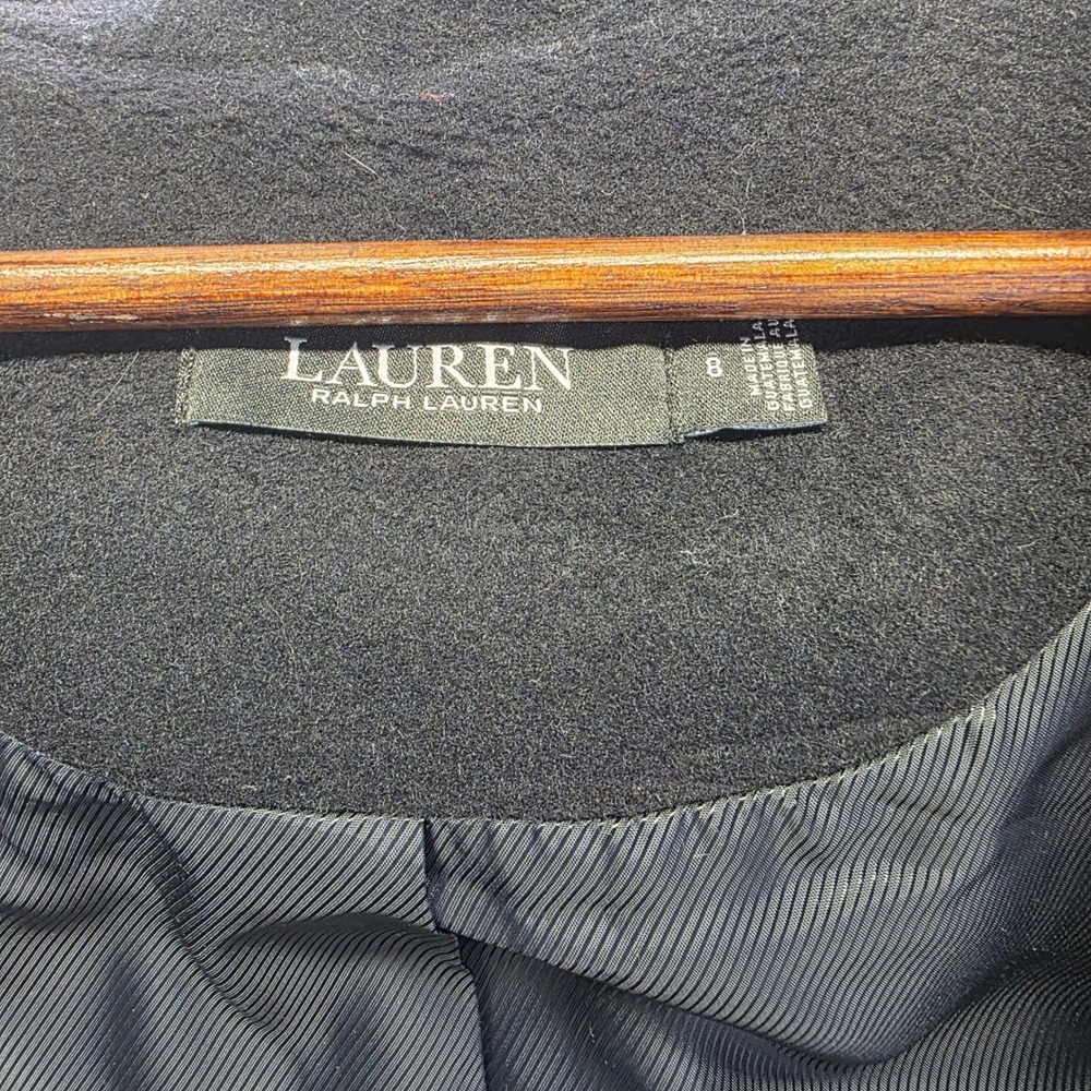 Lauren Ralph Lauren sz‎ 8 Aline Wool Blend Removable Hood Coat Regal Navy Blue - Picture 4 of 14